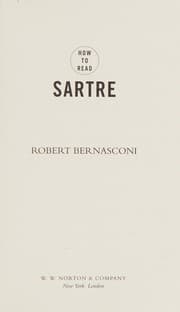 Tapa de How to read Sartre