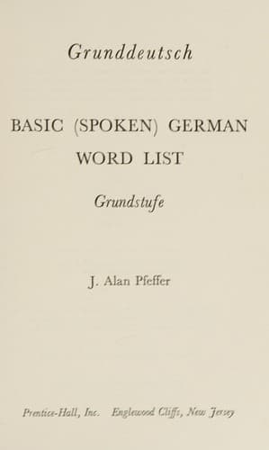 Tapa de Basic (spoken) German word list