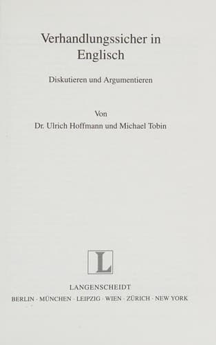 Tapa de Verhandlungssicher in Englisch