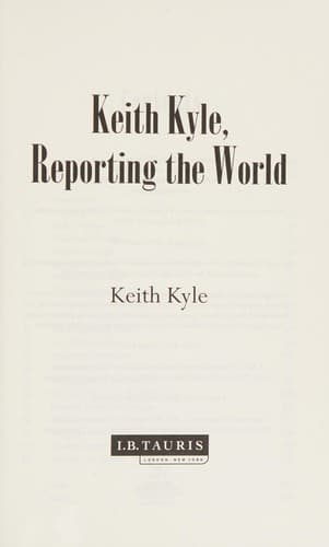 Tapa de Keith Kyle, reporting the world