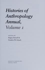 Tapa de Histories of Anthropology Annual, Volume 1