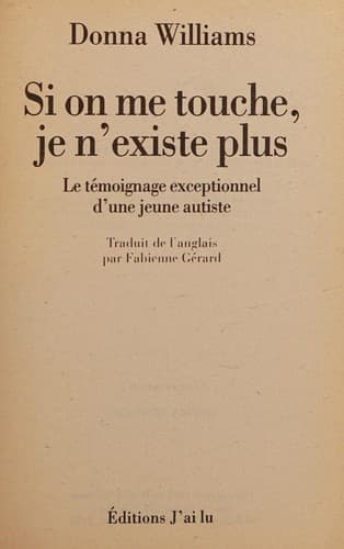 Tapa de Si on me touche je n'existe plus