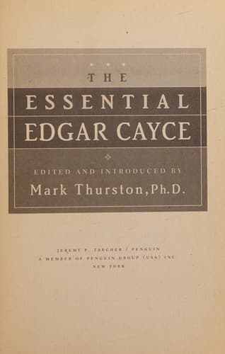 Tapa de The essential Edgar Cayce