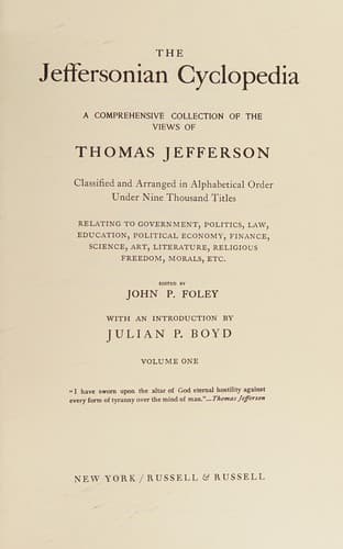 Tapa de The Jeffersonian cyclopedia