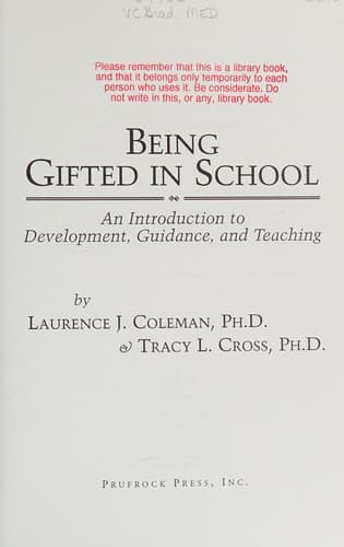 Tapa de Being gifted in school
