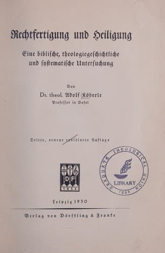 Tapa de Rechtfertigung und Heiligung