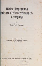 Tapa de Meine Begegnung mit der Oxforder Gruppenbewegung