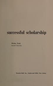 Tapa de Successful scholarship