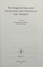 Tapa de The exegetical encounter between Jews and Christians in late antiquity
