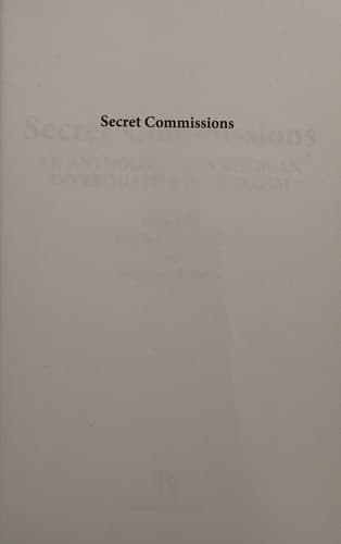Tapa de Secret Commissions
