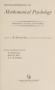 Tapa de Developments in mathematical psychology