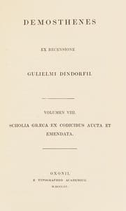 Tapa de Demosthenes ... scholia Graeca ex codicibus aucta et emendata