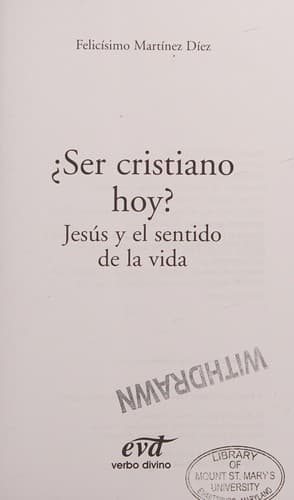 Tapa de ¿Ser cristiano hoy?