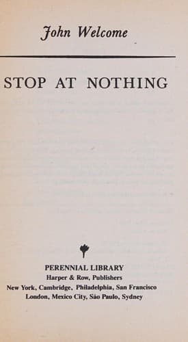 Tapa de Stop at nothing