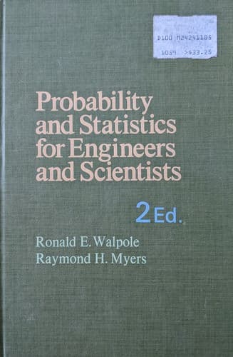 Tapa de Probability and statistics for engineers and scientists