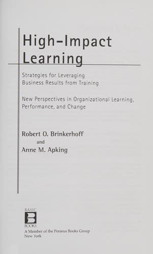 Tapa de High impact learning