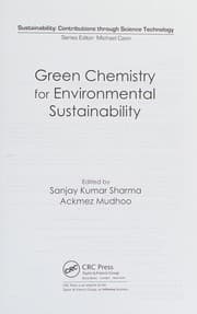 Tapa de Green chemistry for environmental sustainability