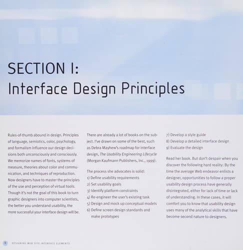 Tapa de Designing Web site interface elements