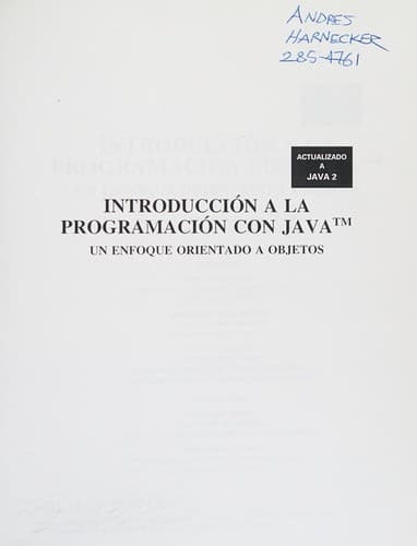 Tapa de Introduccion a la Programacion Con Java