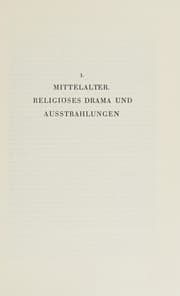 Tapa de Das deutsche Schauspiel vom Mittelalter bis zum Expressionismus