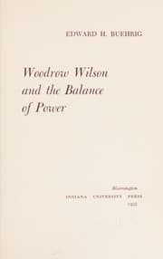 Tapa de Woodrow Wilson and the balance of power