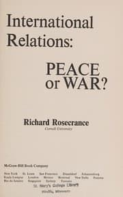 Tapa de International relations: peace or war?