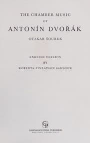Tapa de The chamber music of Antonin Dvorak
