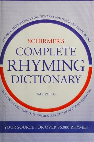 Tapa de Schirmer's complete rhyming dictionary