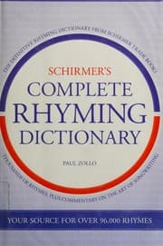 Tapa de Schirmer's complete rhyming dictionary