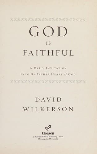 Tapa de God is faithful