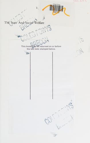 Tapa de The State and social welfare