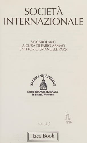 Tapa de Società internazionale