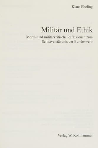 Tapa de Militär und Ethik