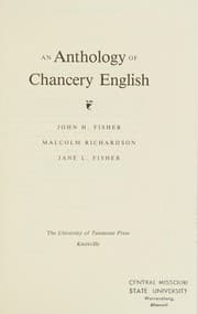 Tapa de An Anthology of Chancery English