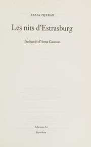 Tapa de Les Nits d'Estrasburg