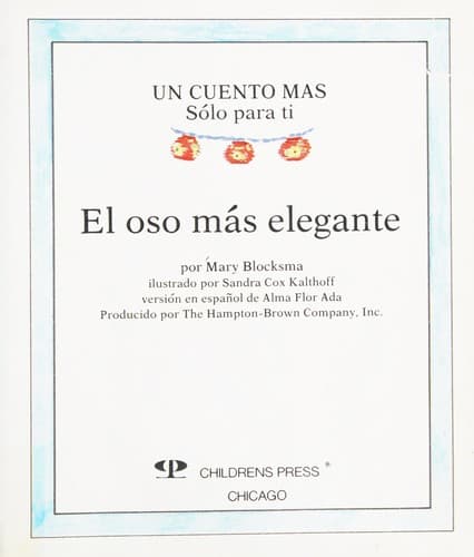 Tapa de El oso más elegante