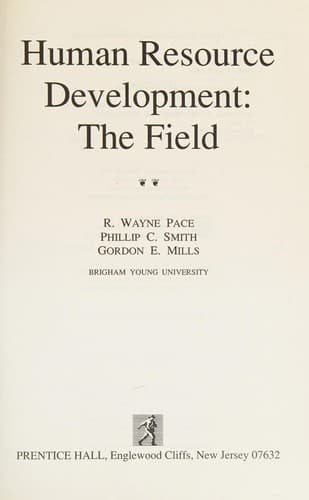 Tapa de Human resource development, the field