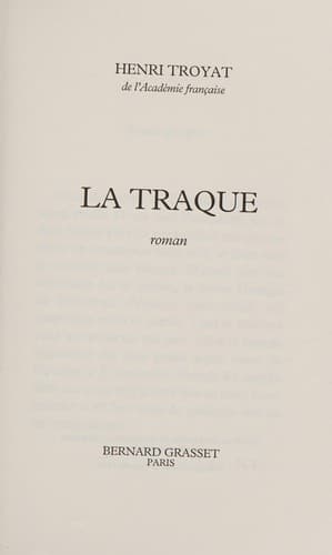 Tapa de La traque