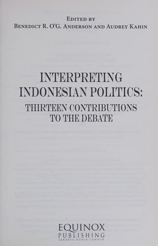 Tapa de Interpreting Indonesian politics