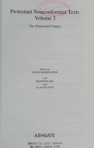 Tapa de Protestant nonconformist texts