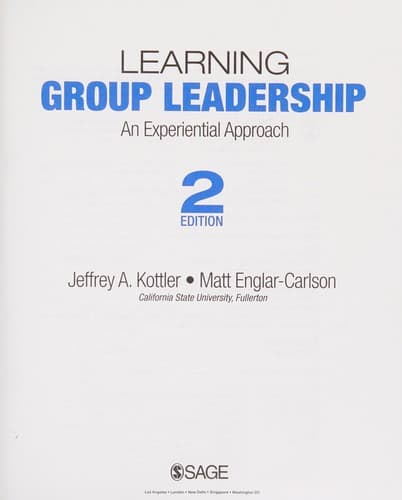 Tapa de Learning group leadership