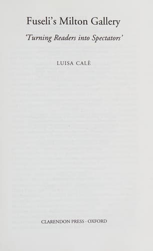 Tapa de Fuseli's Milton gallery