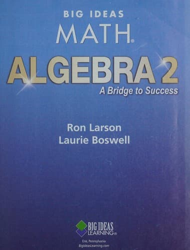 Tapa de Big Ideas Math Algebra 2