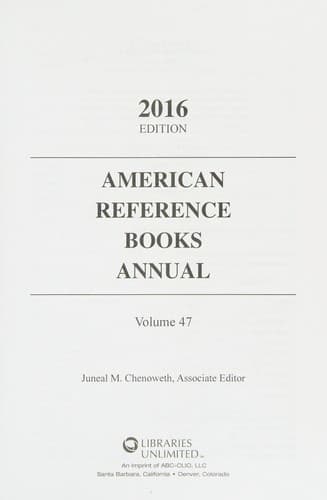 Tapa de American Reference Books Annual