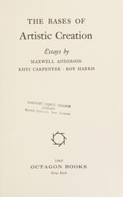 Tapa de The bases of artistic creation