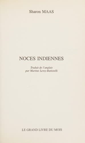 Tapa de Noces indiennes