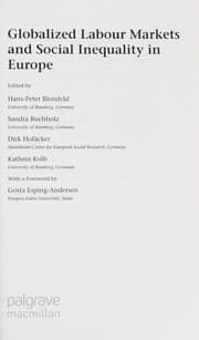 Tapa de Globalized labour markets and social inequality in Europe