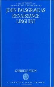 Tapa de John Palsgrave as Renaissance linguist