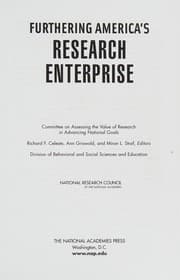 Tapa de Furthering America's Research Enterprise
