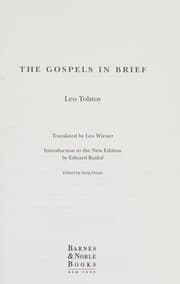 Tapa de The Gospels in brief